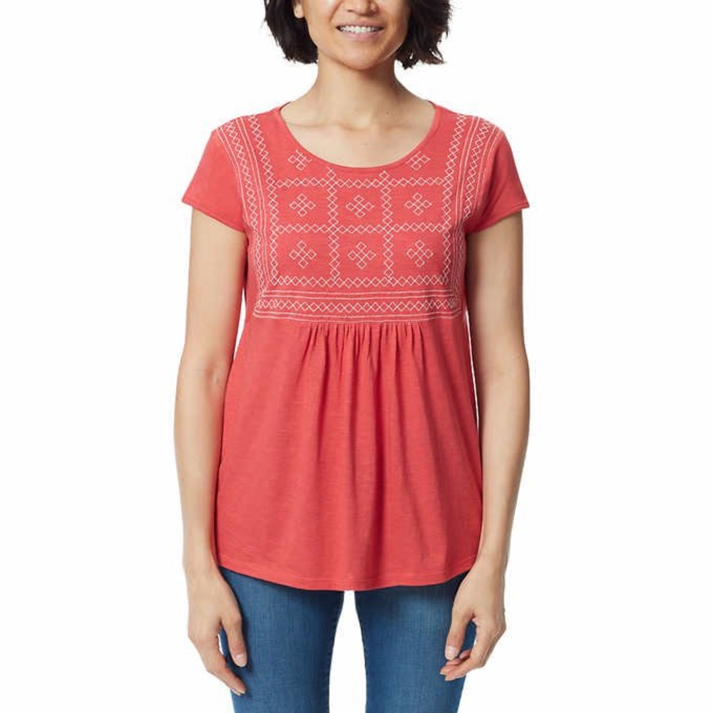 Gloria Vanderbilt - Womens Embroidered Top